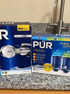 PUR Advanced Faucet Water Filter + 4 Replacement Filters | New in Box
